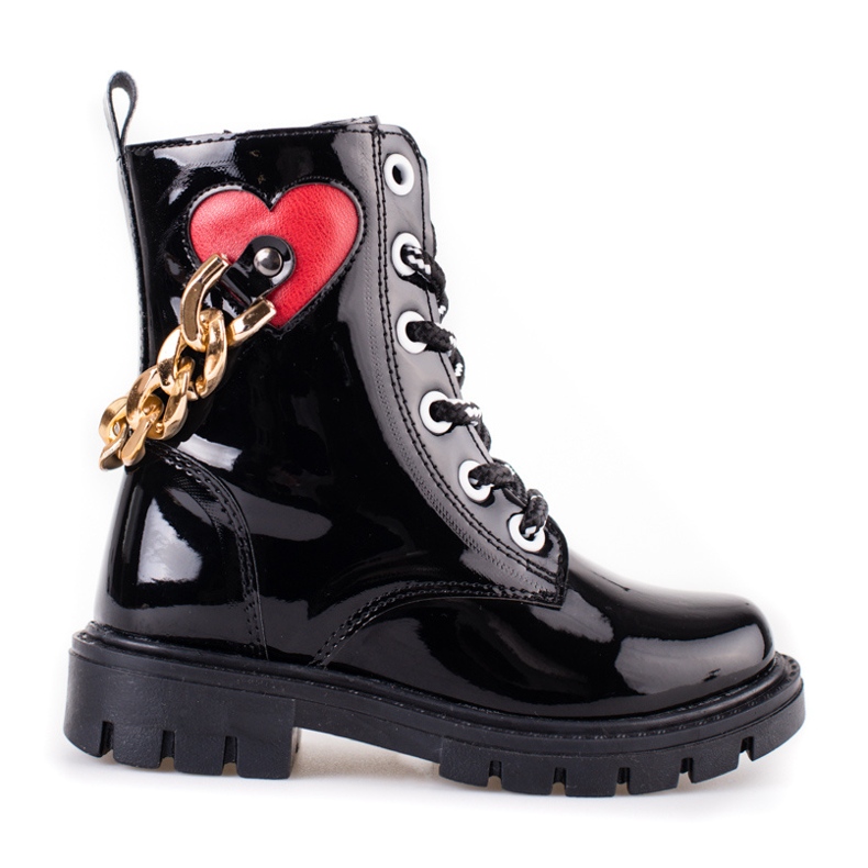 Botas de menina Shelovet lacadas preto