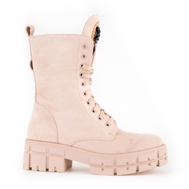 Bolsas femininas de camurça com decoração Shelovet bege