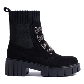 Botas femininas de camurça Shelovet preto