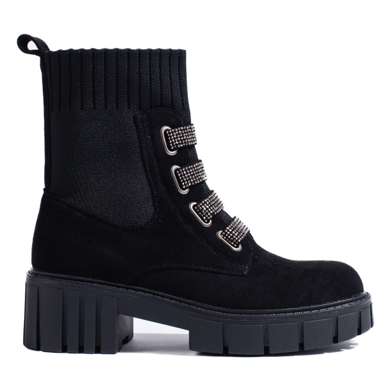 Botas femininas de camurça Shelovet preto