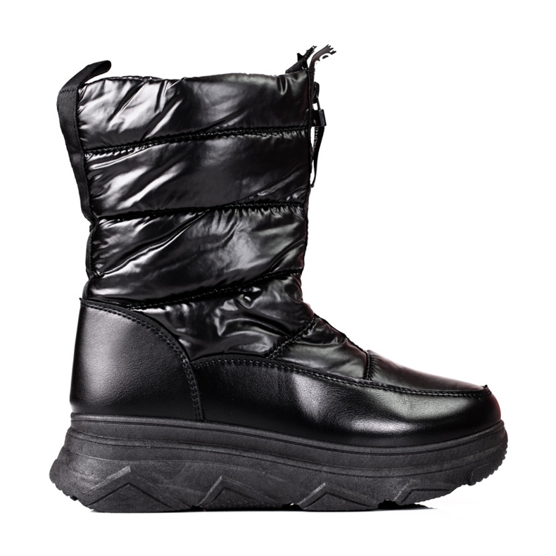 W. Potocki Botas de neve femininas negras na plataforma Potocki preto