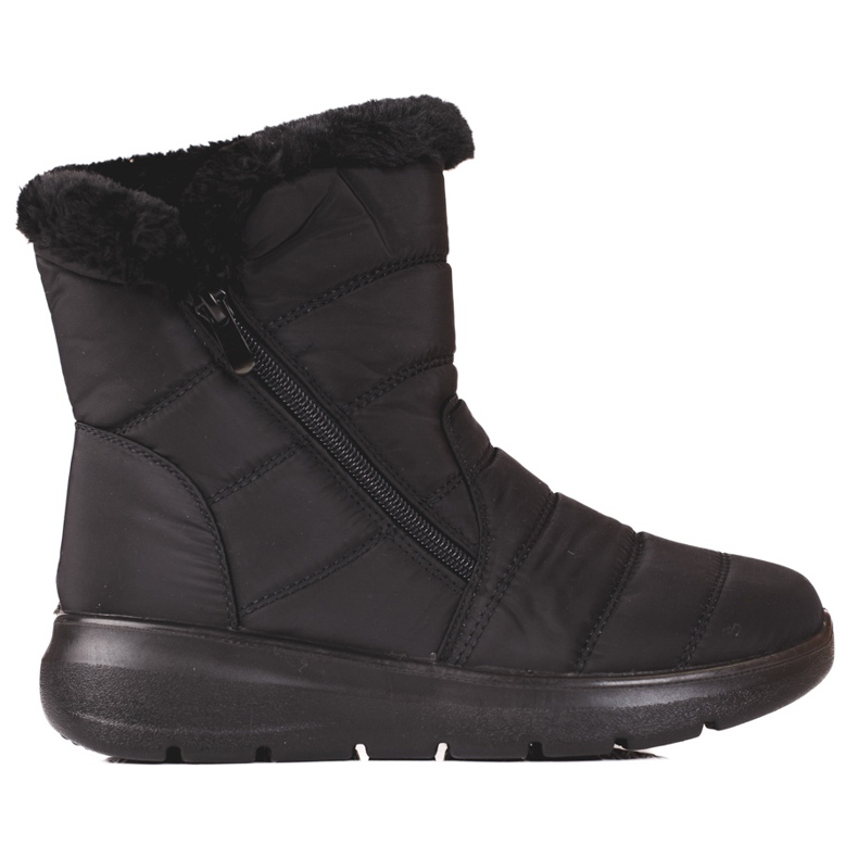 Botas de mulher pretas Shelovet com isolamento de pele preto