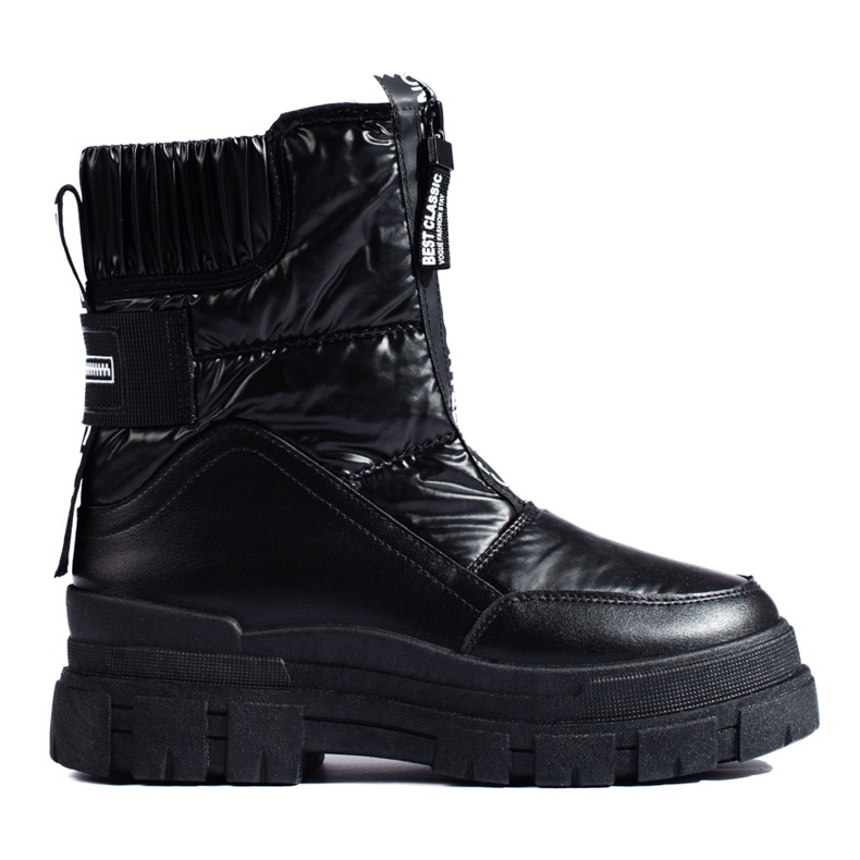 Botas de neve femininas na plataforma preta Vinceza preto