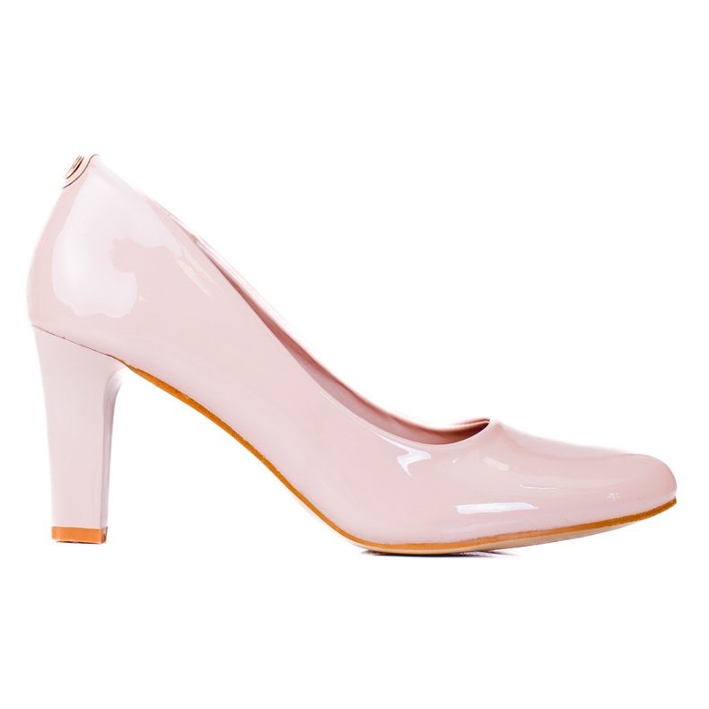 Sapatilhas Shelovet de mulher bege, lacadas