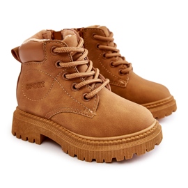 Botas quentes para crianças Camel Cheddy marrom