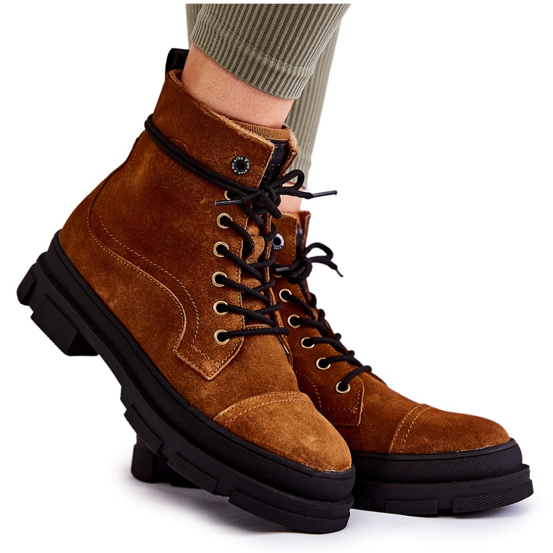 Botas quentes de camurça marrom Big Star KK274524 castanho
