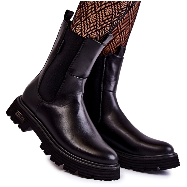 Botins de salto alto aquecidos Jodhpur Big Star KK274500 Preto
