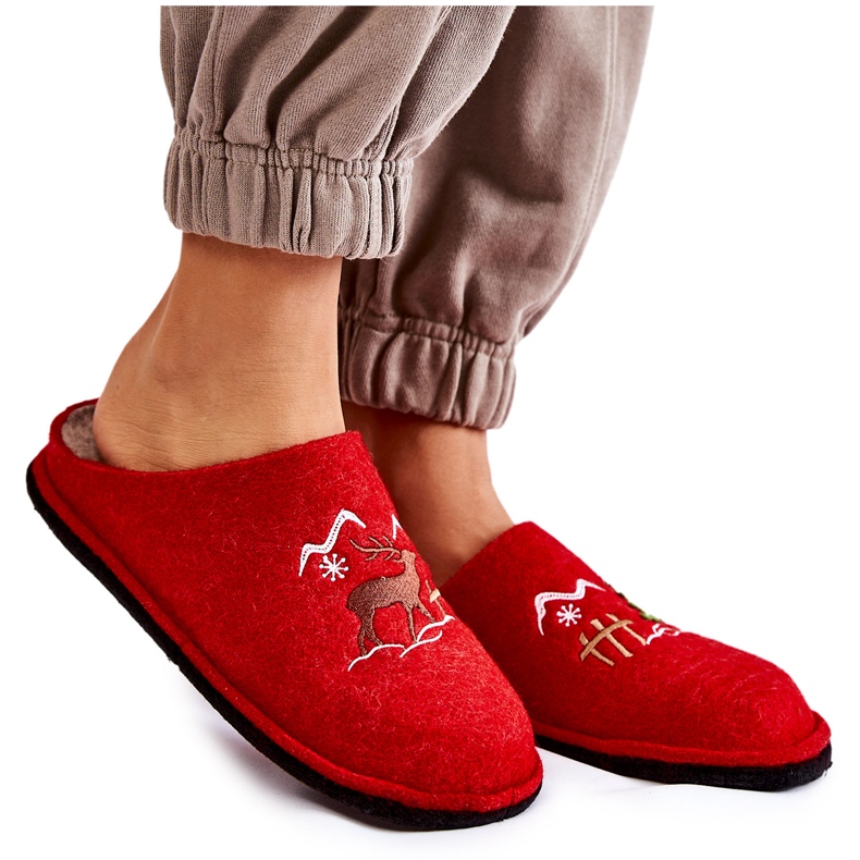 Chinelos domésticos Big Star KK276017 Vermelho-Bege