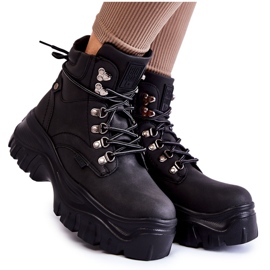 Botas femininas Memory Foam Big Star KK274368 Preto