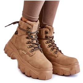 Botas femininas Memory Foam Big Star KK274366 Bege