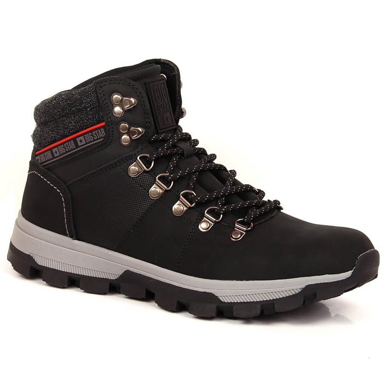 Sapatos altos de trekking para homens pretos Big Star KK174215