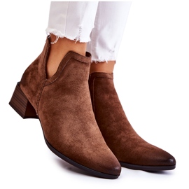Vinceza Botas clássicas femininas com zíper marrom Ellene castanho Vinceza Botas clássicas femininas com zíper marrom Ellene castanho