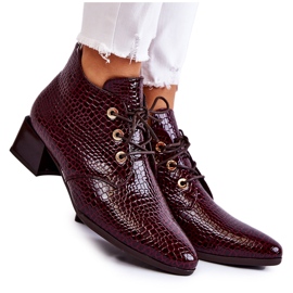 Vinceza Botas femininas com estampa de crocodilo Borgonha Farrah vermelho Vinceza Botas femininas com estampa de crocodilo Borgonha Farrah vermelho