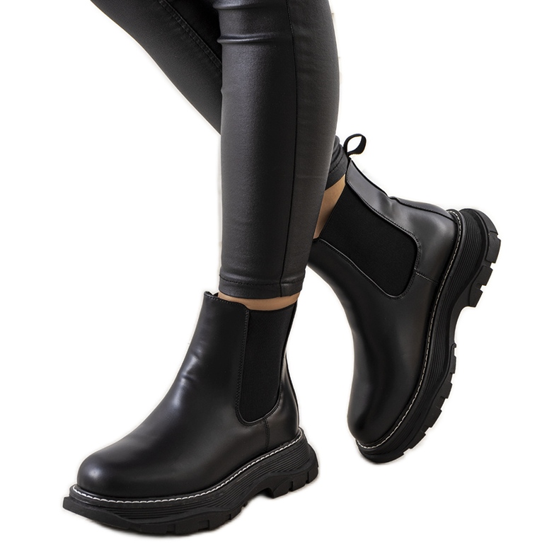 BM Botas femininas Pilar pretas preto