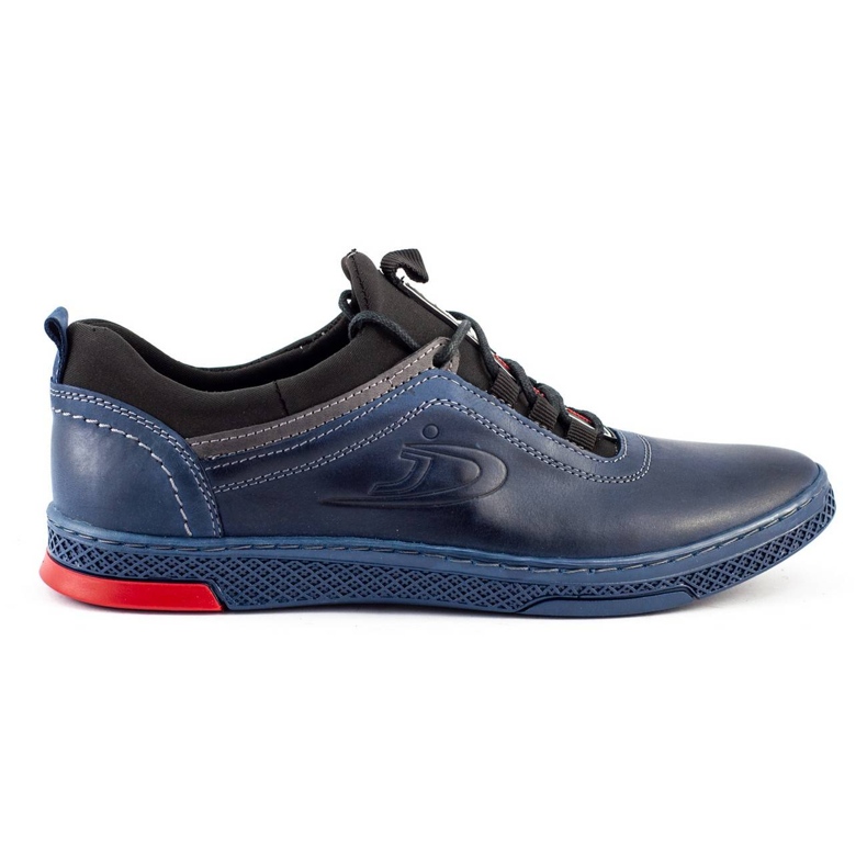 Polbut Sapatos de couro masculino k24 azul marinho