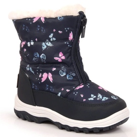 Botas de neve isoladas Big Star INT1794 com borboletas azul Botas de neve isoladas Big Star INT1794 com borboletas azul
