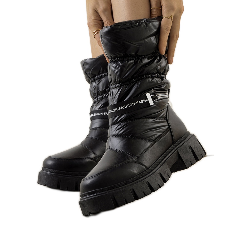 Botas de neve para mulher negra Mette preto