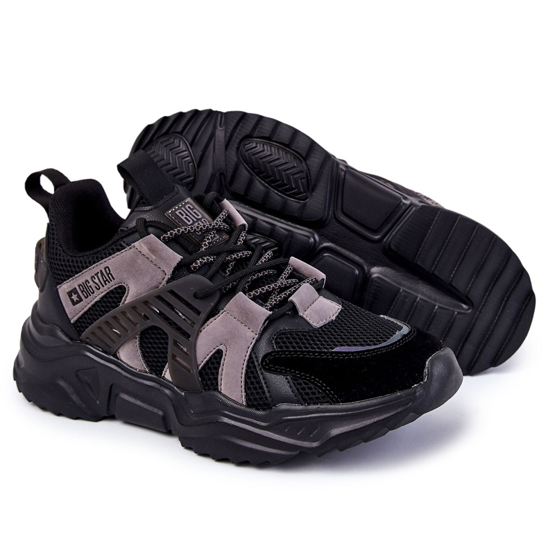 Tênis esportivo masculino leve Big Star KK174054 preto