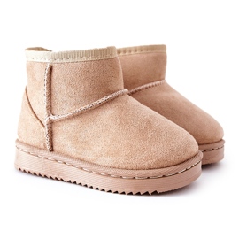 Botas de neve quentes para crianças Bege Gooby castanho