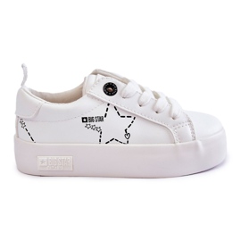 Tênis esportivo infantil com cadarço Big Star KK374222 Branco