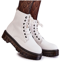 Botas femininas com zíper Big Star KK274536 Branco