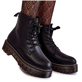 Botas femininas com zíper Big Star KK274537 Preto
