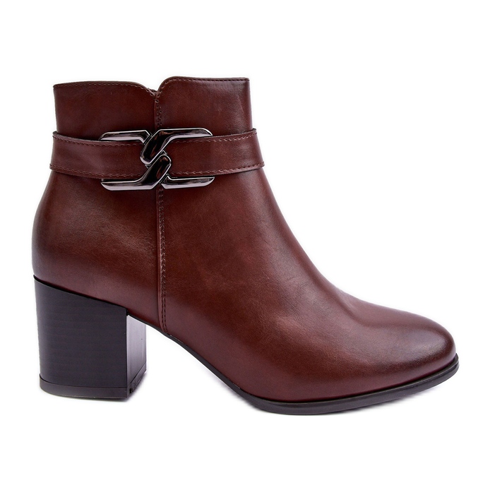 Sergio Leone Botas femininas quentes com ornamento marrom de Astrid castanho