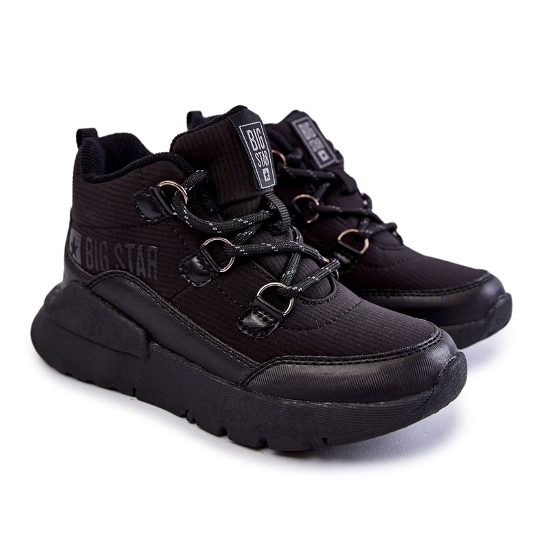 Botas infantis espuma de memória Big Star KK374119 preta preto