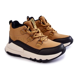 Botinhas infantis espuma de memória Big Star KK374118 camelo marrom