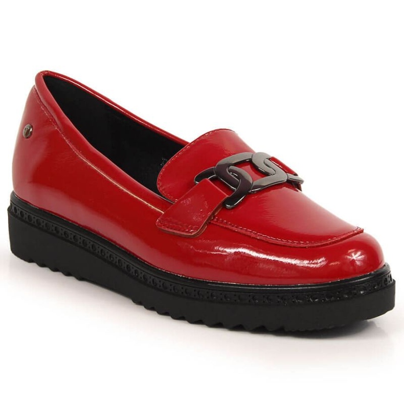 Mocassins lacados na plataforma Vinceza W JAN162B vermelho