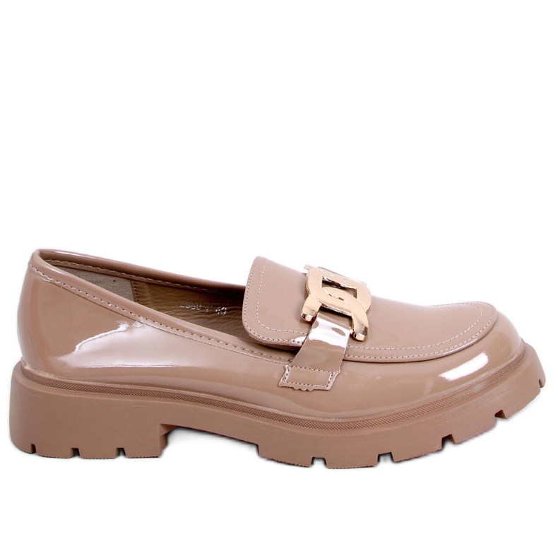 PA1 Mocassins femininos Sophie Khaki bege castanho