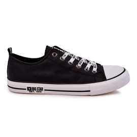Tênis masculino de couro Big Star KK174047 preto