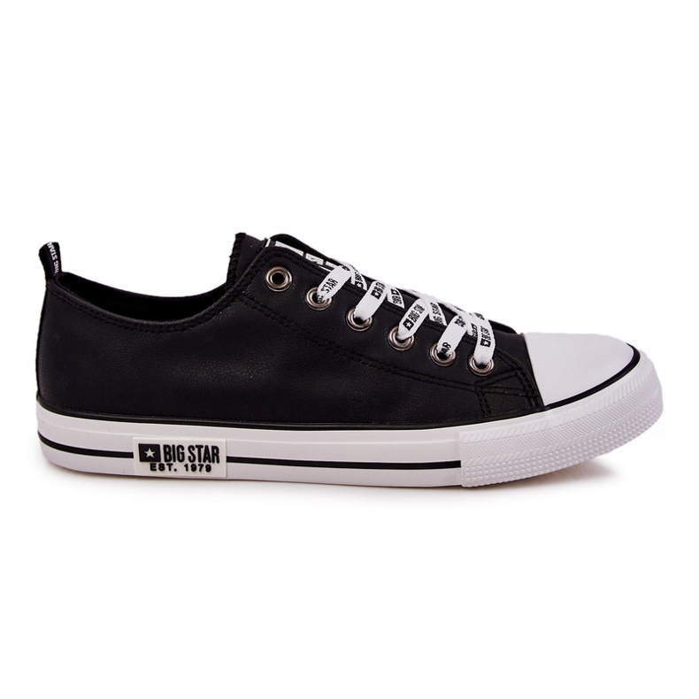 Tênis masculino de couro Big Star KK174047 preto