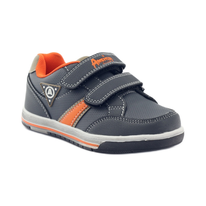 American Club Tênis esportivo americano CA51 com velcro cinza laranja