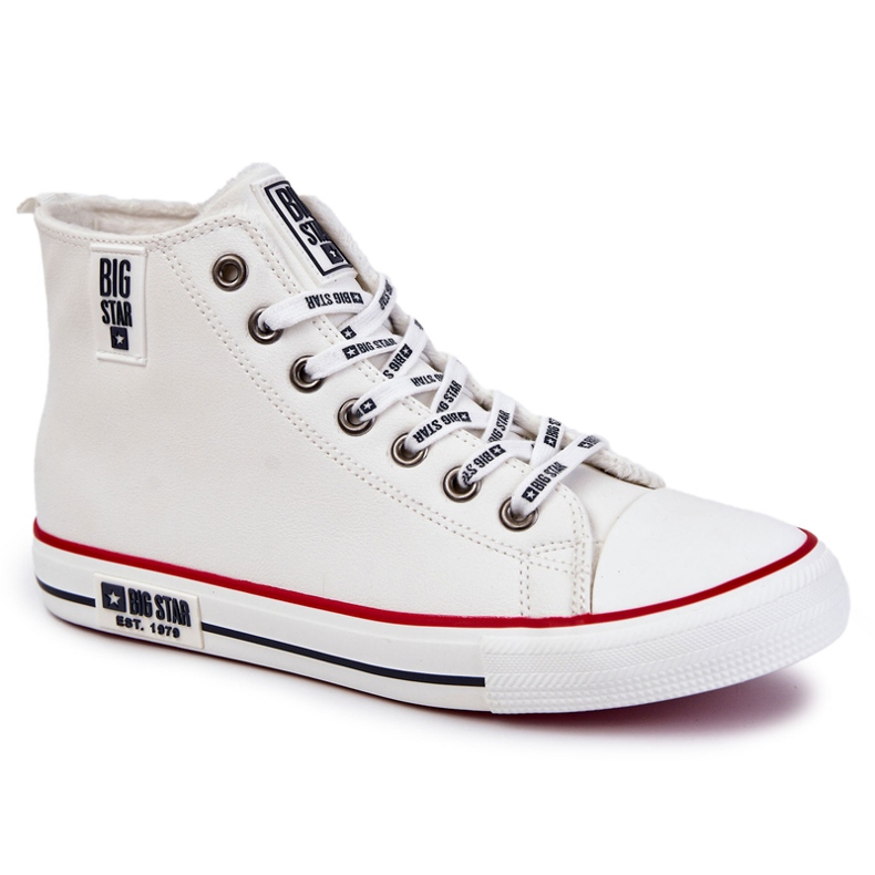Tênis masculino com isolamento alto Big Star KK274345 branco Tênis masculino com isolamento alto Big Star KK274345 branco