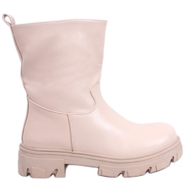 Botins Stevens Bege com cano reto