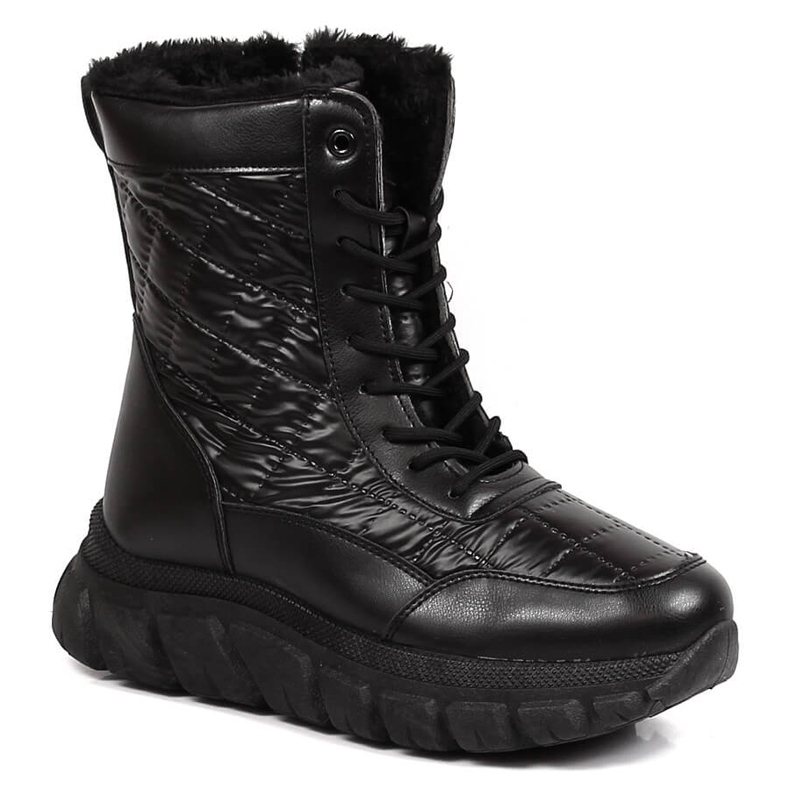 Botas de neve de mulher com pelo preto Vinceza Botas de neve de mulher com pelo preto Vinceza