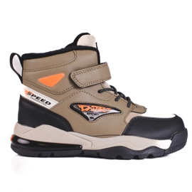 Botas de menino com isolamento e cordões Shelovet bege