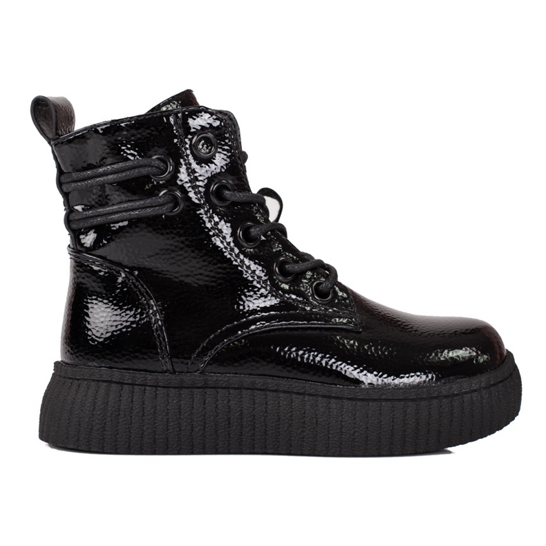 Botas pretas para meninas na plataforma Shelovet preto