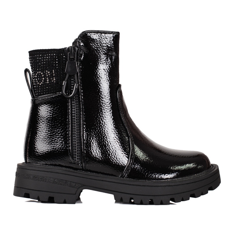 Botas de menina Shelovet lacadas preto