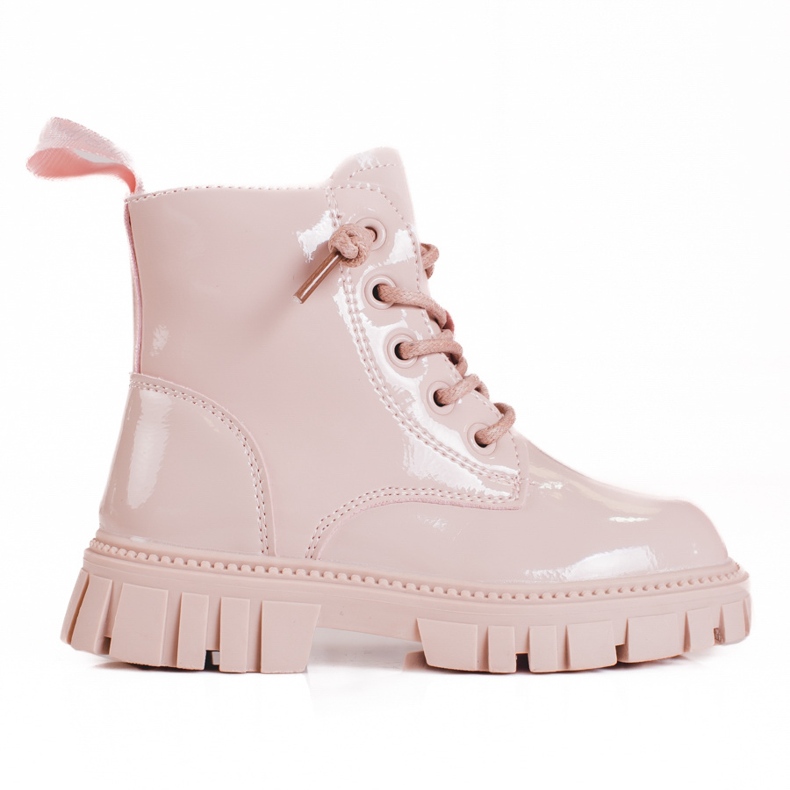 Botas de menina Shelovet com verniz rosa