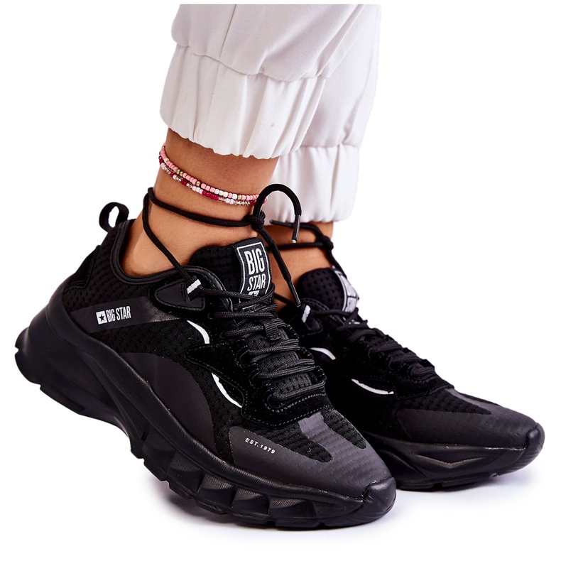 Tênis esportivo feminino Big Star KK274056 Preto