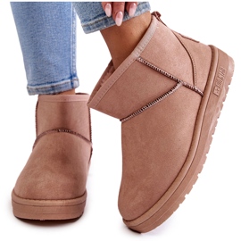 Botas de neve com isolamento de mulher Big Star KK274293 Rosa claro