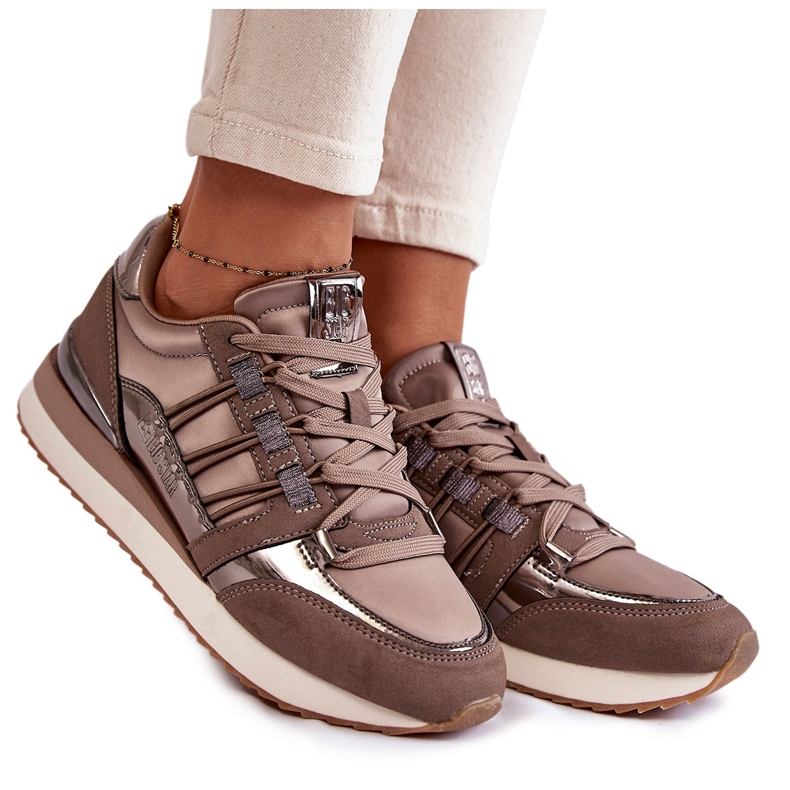 Tênis esportivo feminino da moda Big Star KK274112 cinza escuro