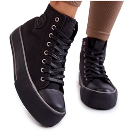 Tênis feminino com isolamento alto Big Star KK274173 preto