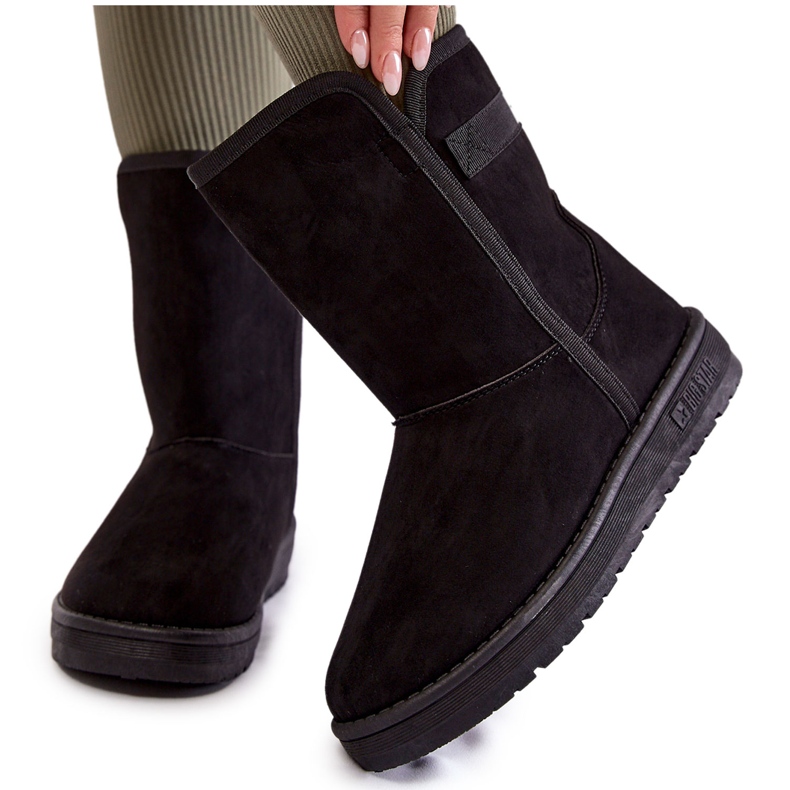 Big Star Botas femininas para neve grande estrela KK274618 preta preto