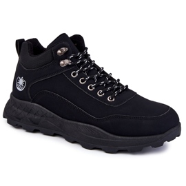 BM Sapatos de trekking masculinos Otto pretos quentes para caçadores