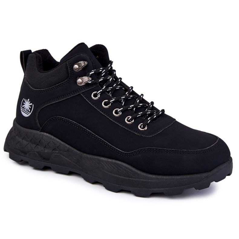 BM Sapatos de trekking masculinos Otto pretos quentes para caçadores