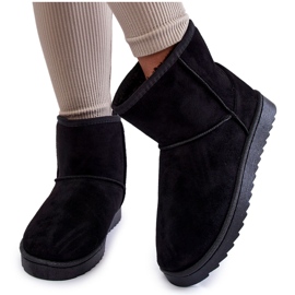 Botas de neve isoladas femininas pretas preto