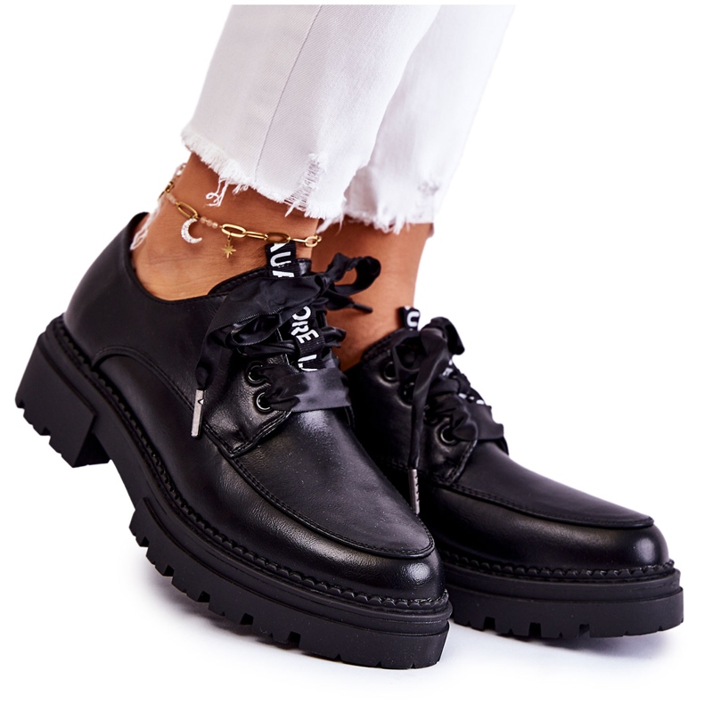 Sapatos Femininos de Couro La.Fi 210004B-PU Preto